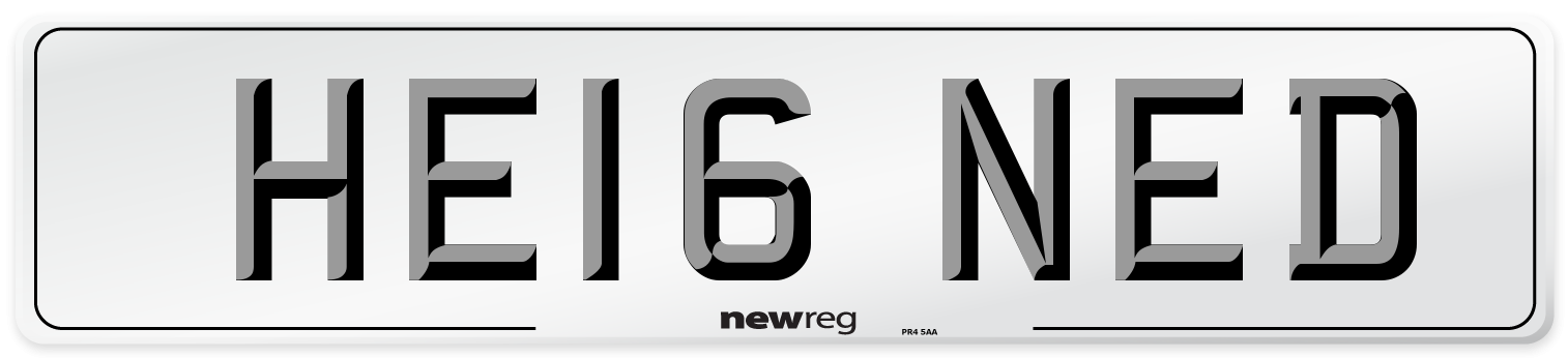 HE16 NED Number Plate from New Reg